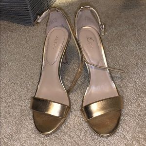 ALDO CAMY gold ankle strap  sandals